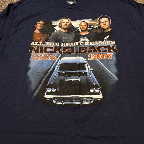 Nickelback 2007 Tour Black Long Sleeve Shirt With Front And Back Hit - Medium - Picture 2 of 10